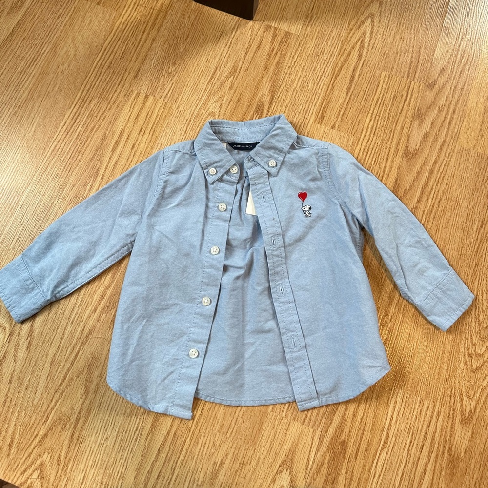 Janie and Jack Denim Button Up Long Sleeve